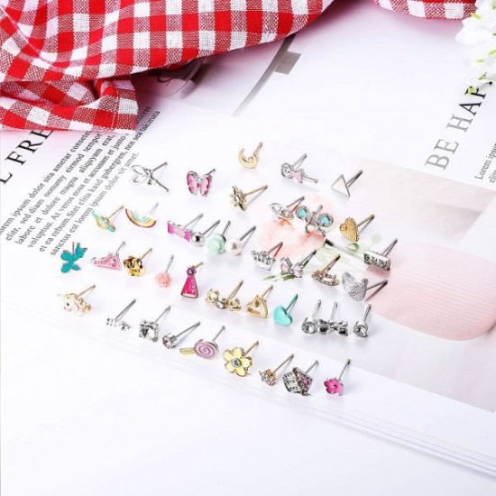 Stainless Steel Stud Earrings For Women Unicorn Candy Little Girls Cute Hypoallergenic Earrings Set Stainless Steel Stud Earrings For Women Unicorn Candy Little Girls Cute Hypoallergenic Earrings Set